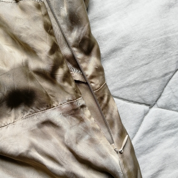 WILFRED Isabelle Dress Olive Beige Mini Silky Cupro Size 2 Aritzia - Picture 8 of 14